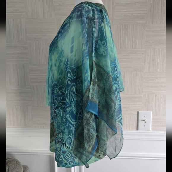 Live and Let Live Women's Petite Size PXL Blouse Top Multicolor Two Piece Set - Picture 3 of 6